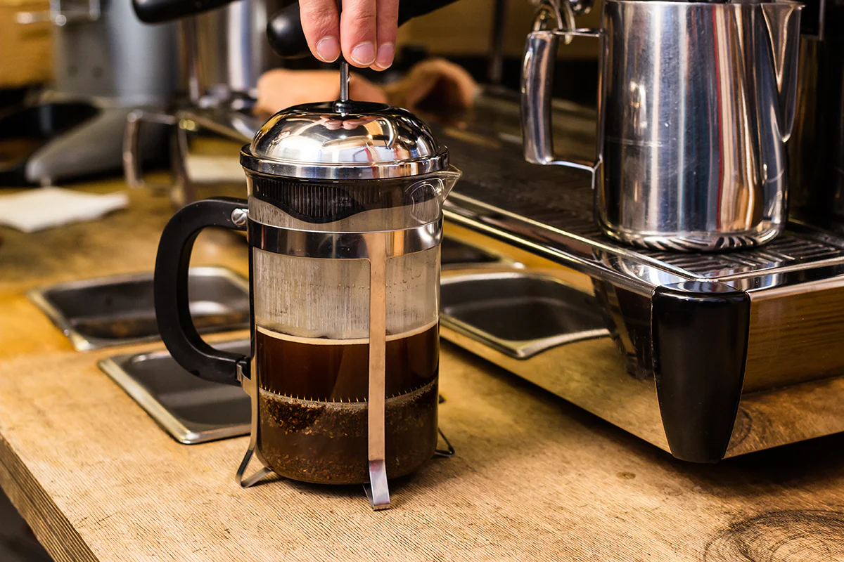 french press brewing